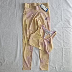 Adidas Womens S Bliss Lilac Leggings And Sports Bra New PRE-SALE SAMPLE SET